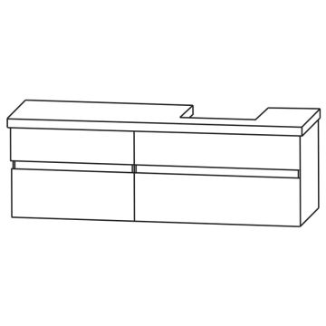 b collection b essence Waschtischunterschrank - 161,2 cm Skizze