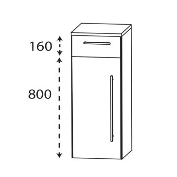 b collection b maxx Highboard - 40 cm Skizze