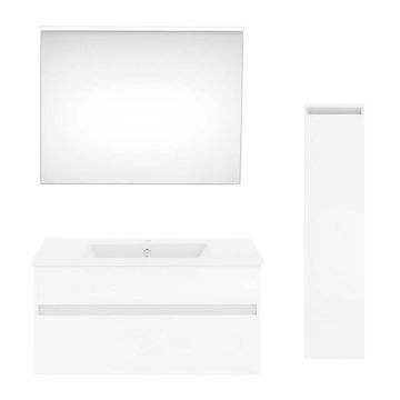 badshop.de Aurora Badmöbel Set 62 - 92 cm + 30 cm