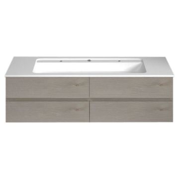 Burgbad Bel Mineralguss-Doppelwaschtisch mit Unterschrank 161 cm