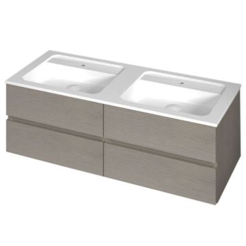 Burgbad Bel Mineralguss Doppelwaschtisch mit Unterschrank