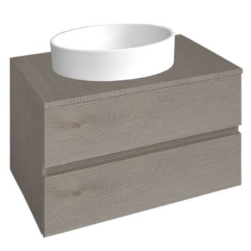 Burgbad Bel Mineralguss-Aufsatzwaschtisch mit Unterschrank 80 cm