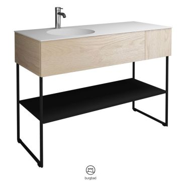 Burgbad Coco Waschtisch mit Unterschrank Set 3 - 121 cm links