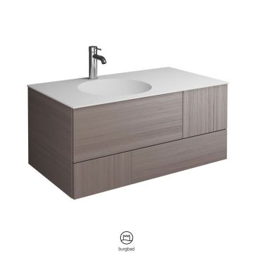 Burgbad Coco Waschtisch mit Unterschrank Set 6 - 91 cm links