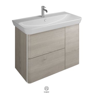 Burgbad Iveo Keramik-Waschtisch mit Unterschrank Variante Links