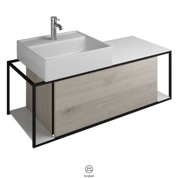 Burgbad Junit Keramik-Waschtisch mit Unterschrank 120 cm