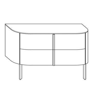 Burgbad Lavo 2.0 Unterschrank 121 cm Skizze