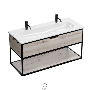 Burgbad Vry Doppelwaschtisch mit Unterschrank - 123 cm