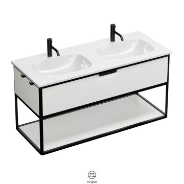 Burgbad Vry Doppelwaschtisch mit Unterschrank - 123 cm