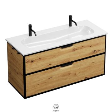 Burgbad Vry Doppelwaschtisch mit Unterschrank - 123 cm