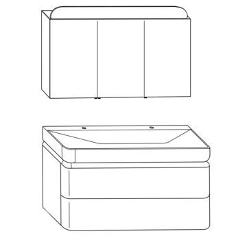 Burgbad b.me Badmöbel Set - 120 cm