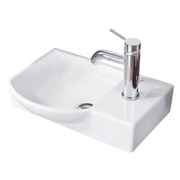 Fackelmann Waschtisch Gäste WC 45 cm Keramik, weiß