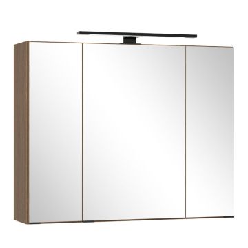 Held Möbel Glasgow Spiegelschrank - 80 cm, 3 Spiegeltüren