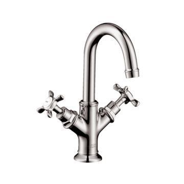 Axor Montreux Waschtischarmatur 160 mit Kreuzgriffen, Zugstangen-Ablaufgarnitur