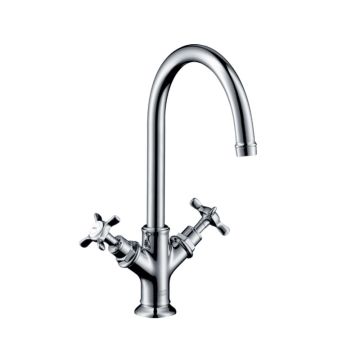 Axor Montreux Waschtischarmatur 210 mit  Kreuzgriffen, Ablaufgarnitur