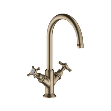 Axor Montreux Waschtischarmatur 210 mit Kreuzgriffen, Ablaufgarnitur