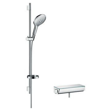 Hansgrohe Raindance Select S Brausesystem Aufputz 150, weiss/chrom