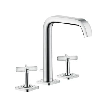 Axor Citterio Waschtischarmatur 170 mit Rosetten und Zugstangen-Ablaufgarnitur