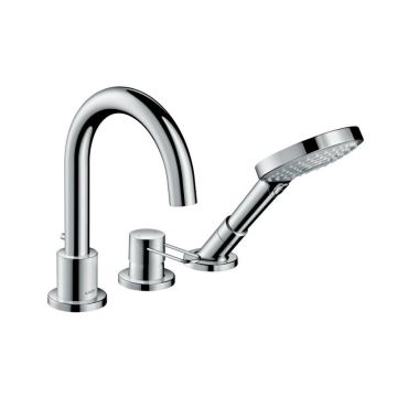 Axor Uno Wannenrandarmatur mit Bügelgriffen und Handbrause