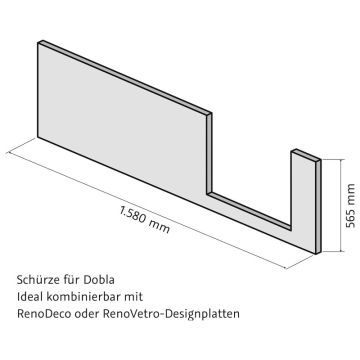 HSK Dobla Frontschürze 160 cm