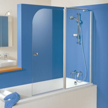 HSK Exklusiv Badewannenaufsatz 1 festes und 1 bewegliches Teil