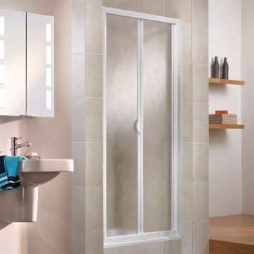 HSK Favorit Falttür für Nische Kunstglas