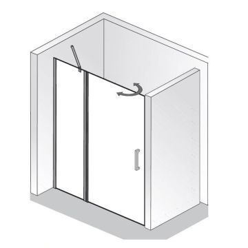 HSK Favorit Nova Drehtür Nische an Festelement