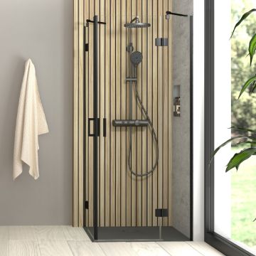 HSK Aperto Pro Eckeinstieg - 2 pendelbare Drehtüren und 2 Festelemente