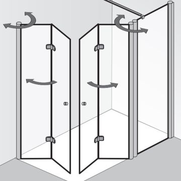 HSK Exklusiv 2.0 Dusche mit Eckeinstieg
