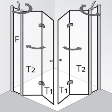 HSK Exklusiv 2.0 Dusche mit Eckeinstieg