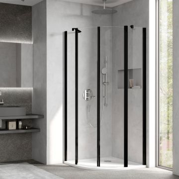 HSK Exklusiv 2.0 Viertelkreisdusche Schwarz-matt