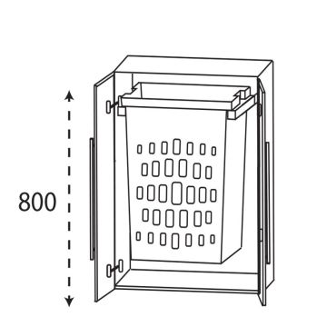 Laguna Ergänzungsschrank Highboard - 60 cm Skizze
