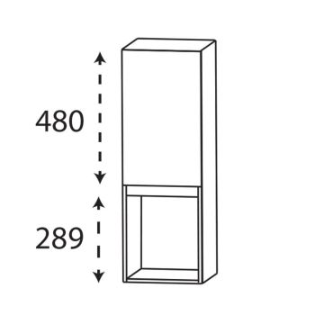 Laguna Ergänzungsschrank Highboard - 30 cm Skizze