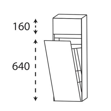 Laguna Ergänzungsschrank Highboard - 40 cm Skizze