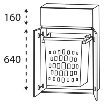 Laguna Ergänzungsschrank Highboard - 60 cm Skizze