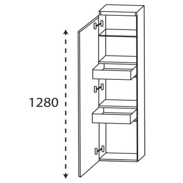 Laguna Ergänzungsschrank Mittelschrank - 40 cm Skizze