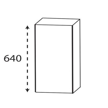 Laguna Ergänzungsschrank Oberschrank - 40 cm Skizze