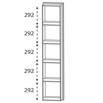 Laguna Ergänzungsschrank Hochschrank - 30 cm Skizze