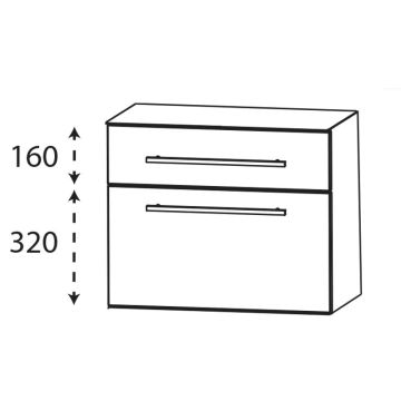 Laguna Ergänzungsschrank Unterschrank - 60 cm Skizze