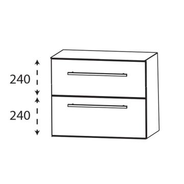 Laguna Ergänzungsschrank Unterschrank - 30 cm Skizze