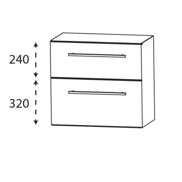 Laguna Ergänzungsschrank Unterschrank - 30 cm Skizze