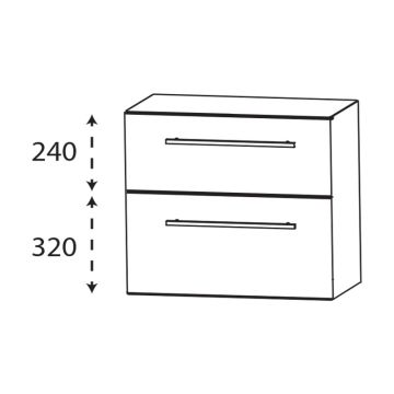 Laguna Ergänzungsschrank Unterschrank - 40 cm Skizze