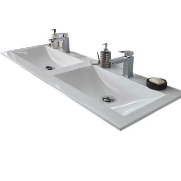 Laguna Life plus Möbelwaschtisch - 142 cm, STONEPLUS Doppelwaschtisch