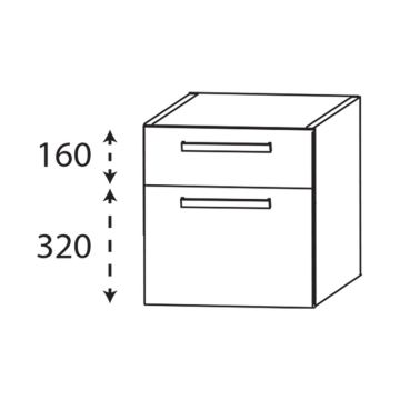 Laguna Platino 2.0 Plattenunterschrank - 80 cm Skizze