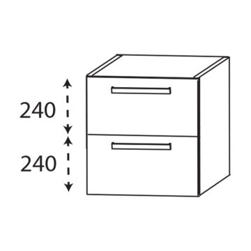 Laguna Platino 2.0 Plattenunterschrank - 70 cm Skizze