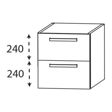 Laguna Platino 2.0 Plattenunterschrank - 80 cm Skizze