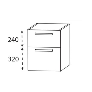 Laguna Platino 2.0 Plattenunterschrank - 40 cm Skizze