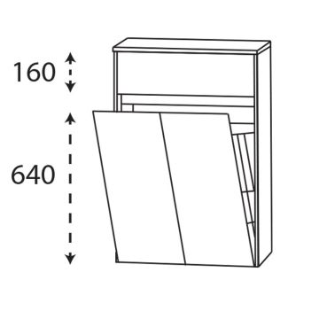 Laguna Pronto Highboard - 62,5 cm Skizze