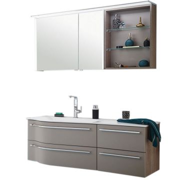 Laguna Laola Badmöbel Set 140 cm mit Spiegelschrank Serie B rechts