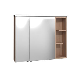 Laguna Kera.Round Spiegelschrank - 80 cm, 2 Türen, LED-Flächenleuchte
